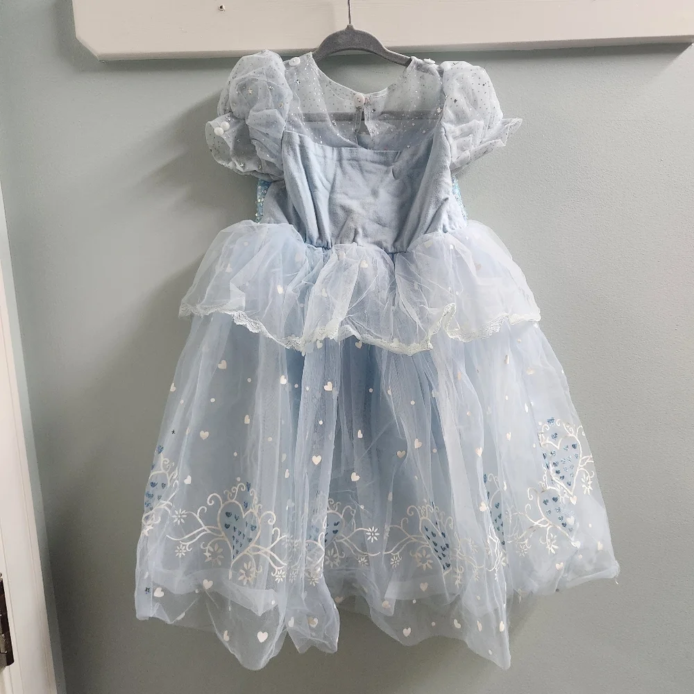 Sparkling Blue Cinderella Princess Dress for Kids - Picture 3 of 8